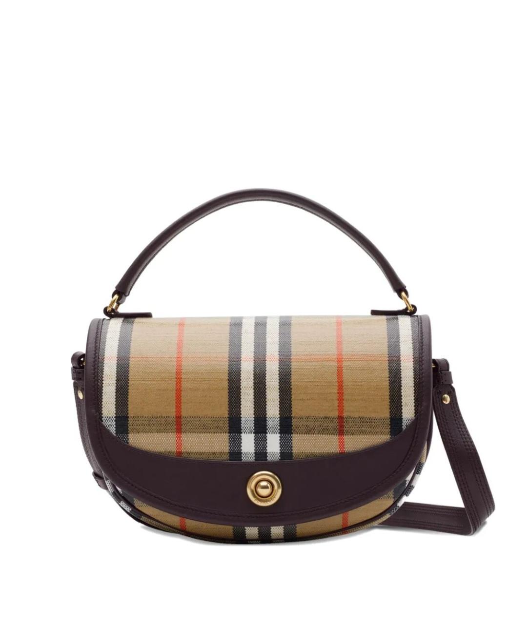 BURBERRY Коричневая кожаная сумка через плечо, фото 1