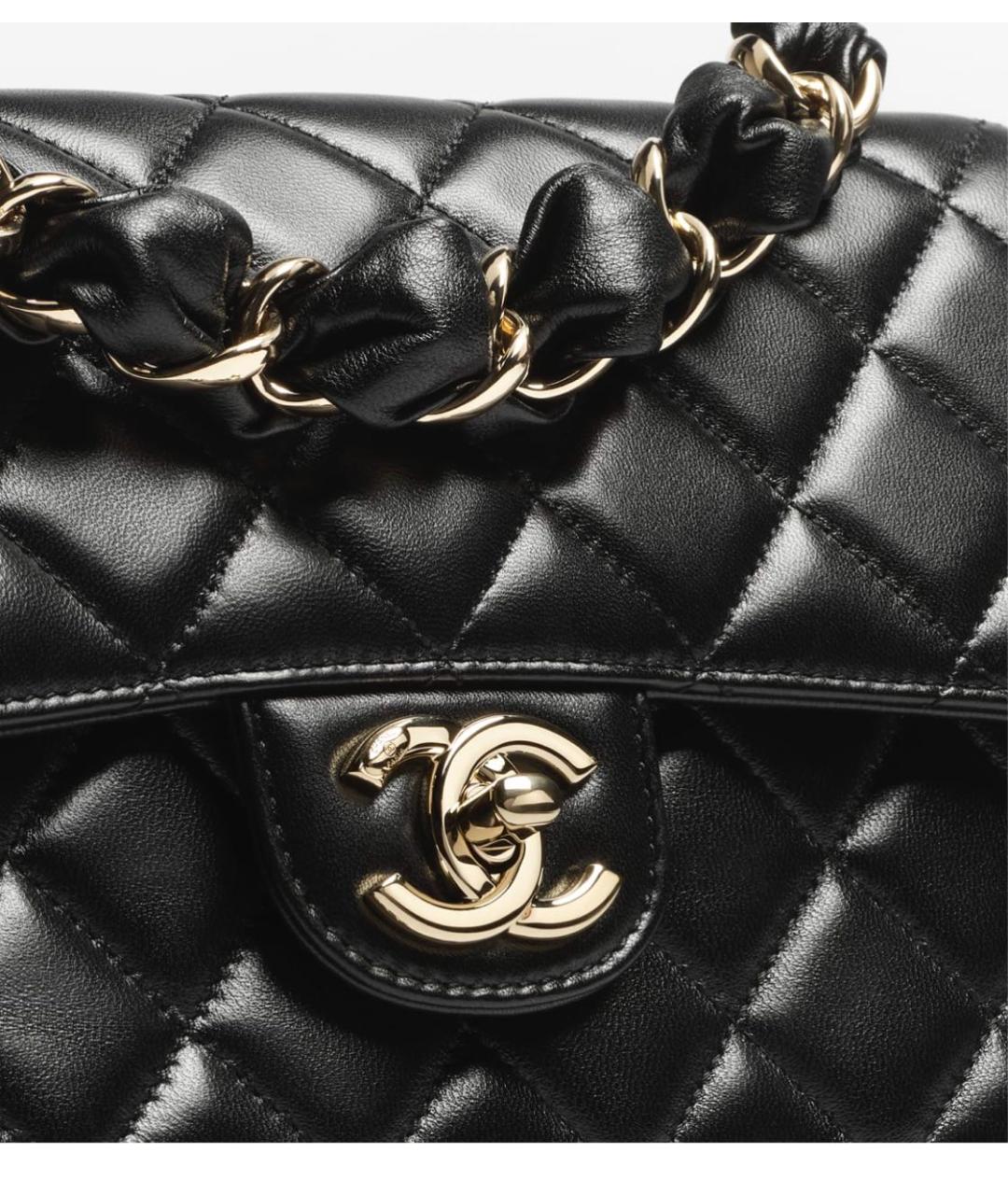 CHANEL Черная кожаная сумка через плечо, фото 4