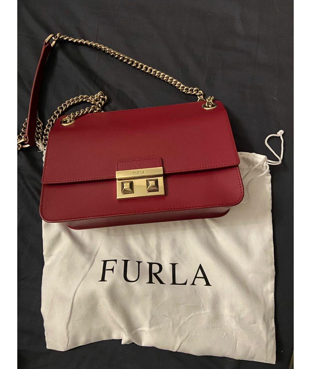 FURLA Красная кожаная сумка тоут, фото 4