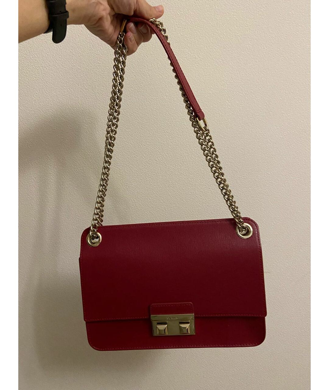 FURLA Красная кожаная сумка тоут, фото 3