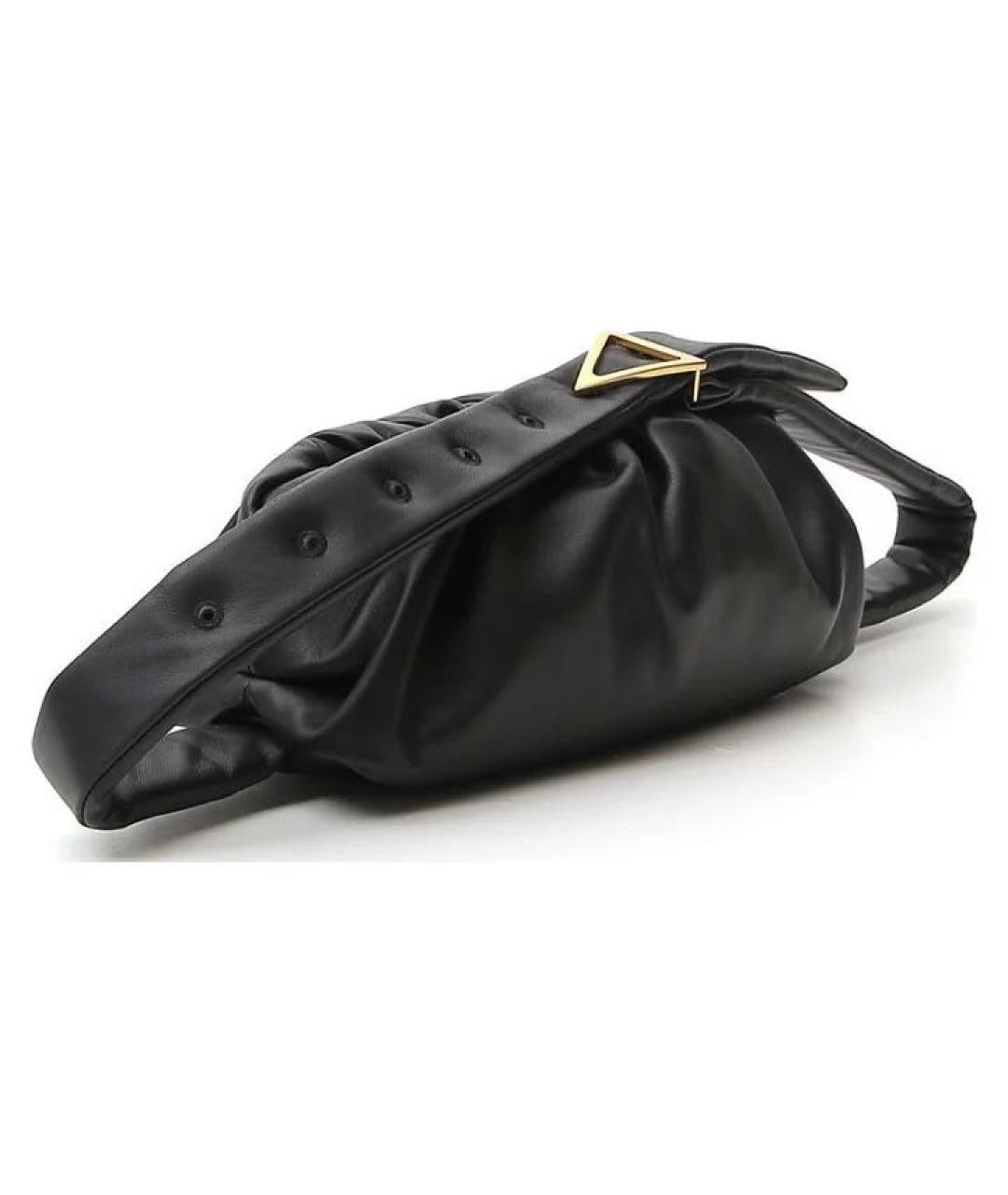 BOTTEGA VENETA Черная кожаная сумка с короткими ручками, фото 5