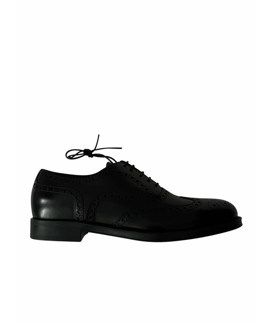 GIORGIO ARMANI Черные кожаные туфли, фото 1