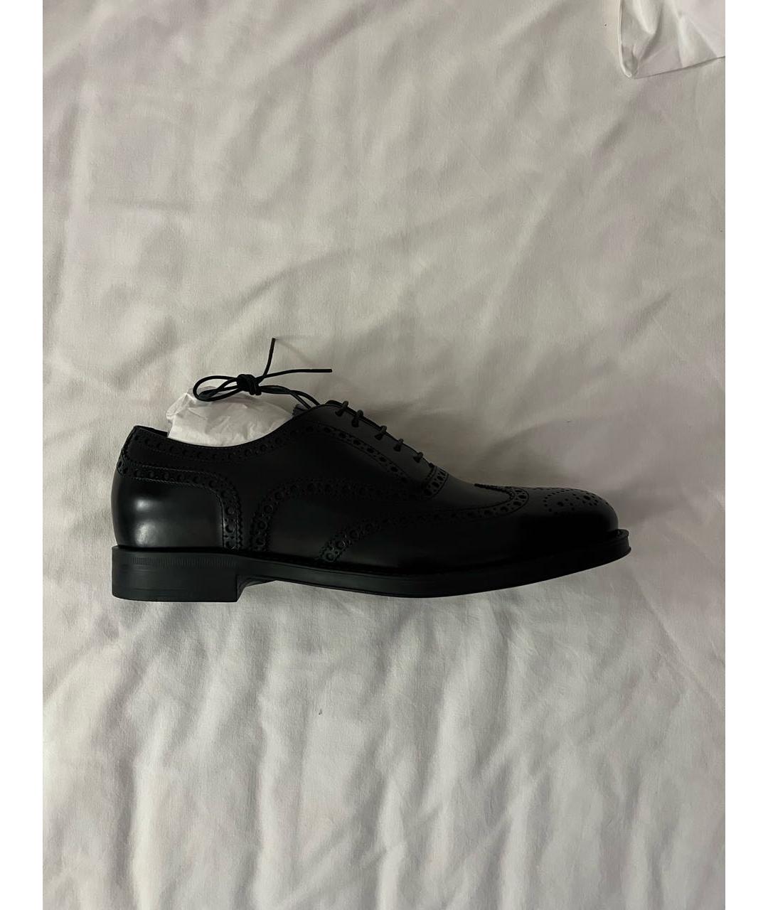 GIORGIO ARMANI Черные кожаные туфли, фото 5