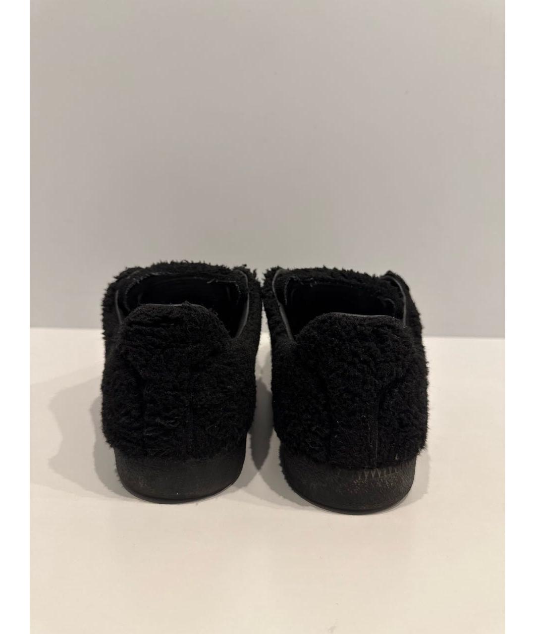 MAISON MARGIELA Черные низкие кроссовки / кеды, фото 4