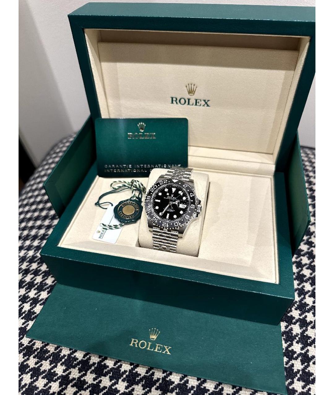 ROLEX Антрацитовые металлические часы, фото 3