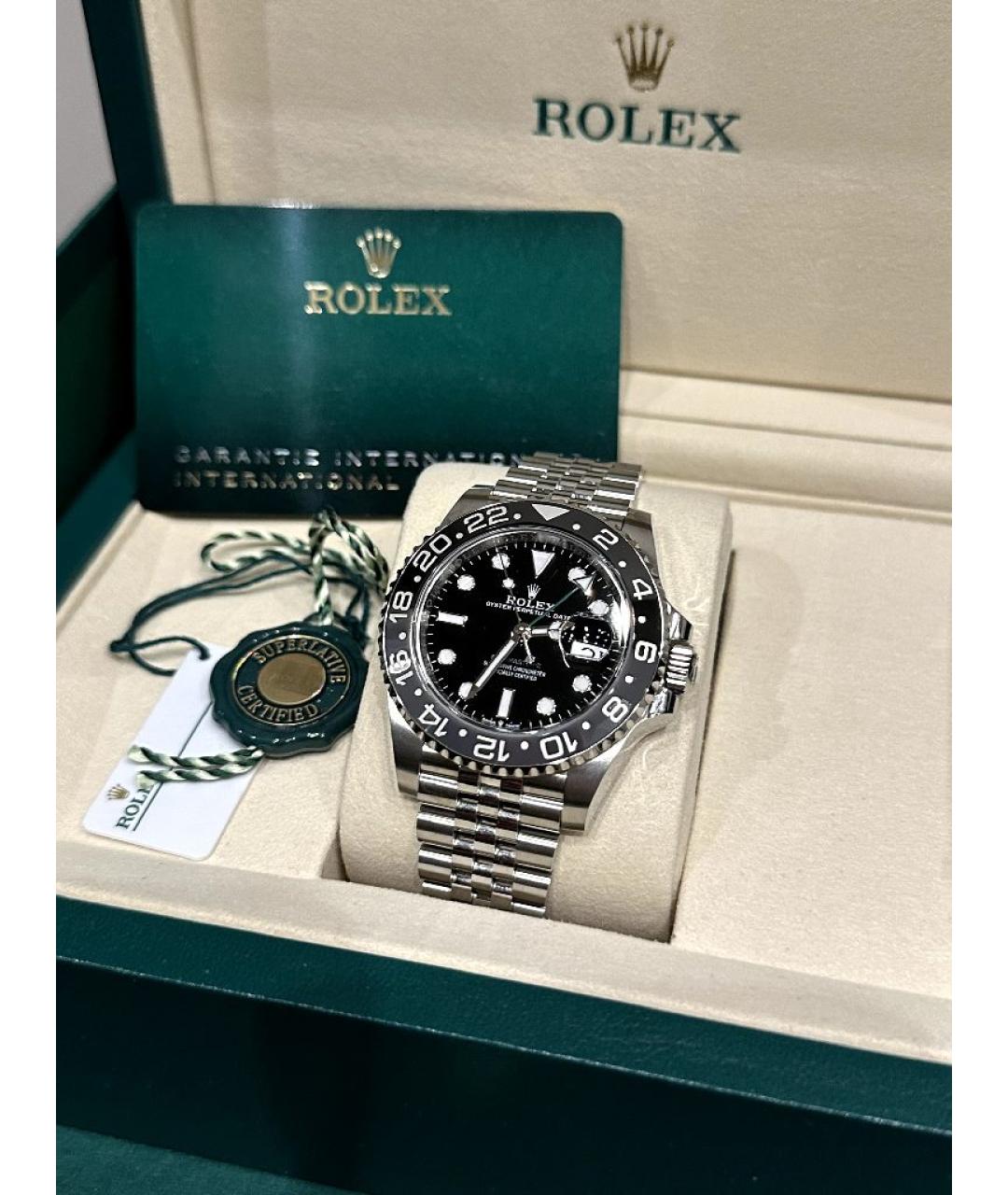 ROLEX Антрацитовые металлические часы, фото 2