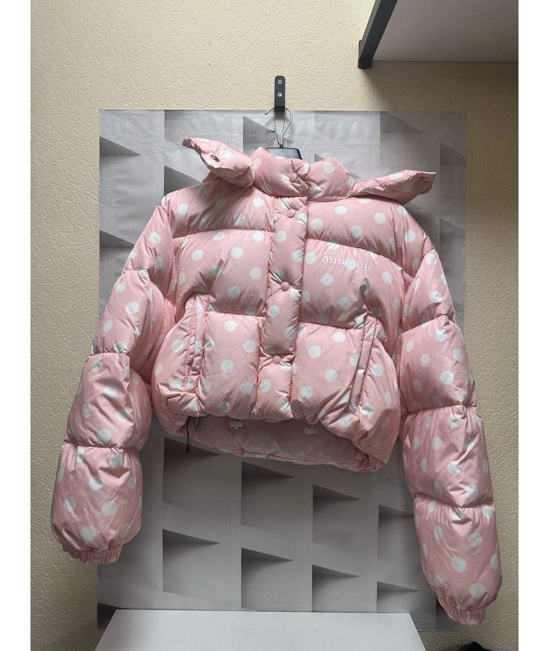MIU MIU Розовый пуховик, фото 2