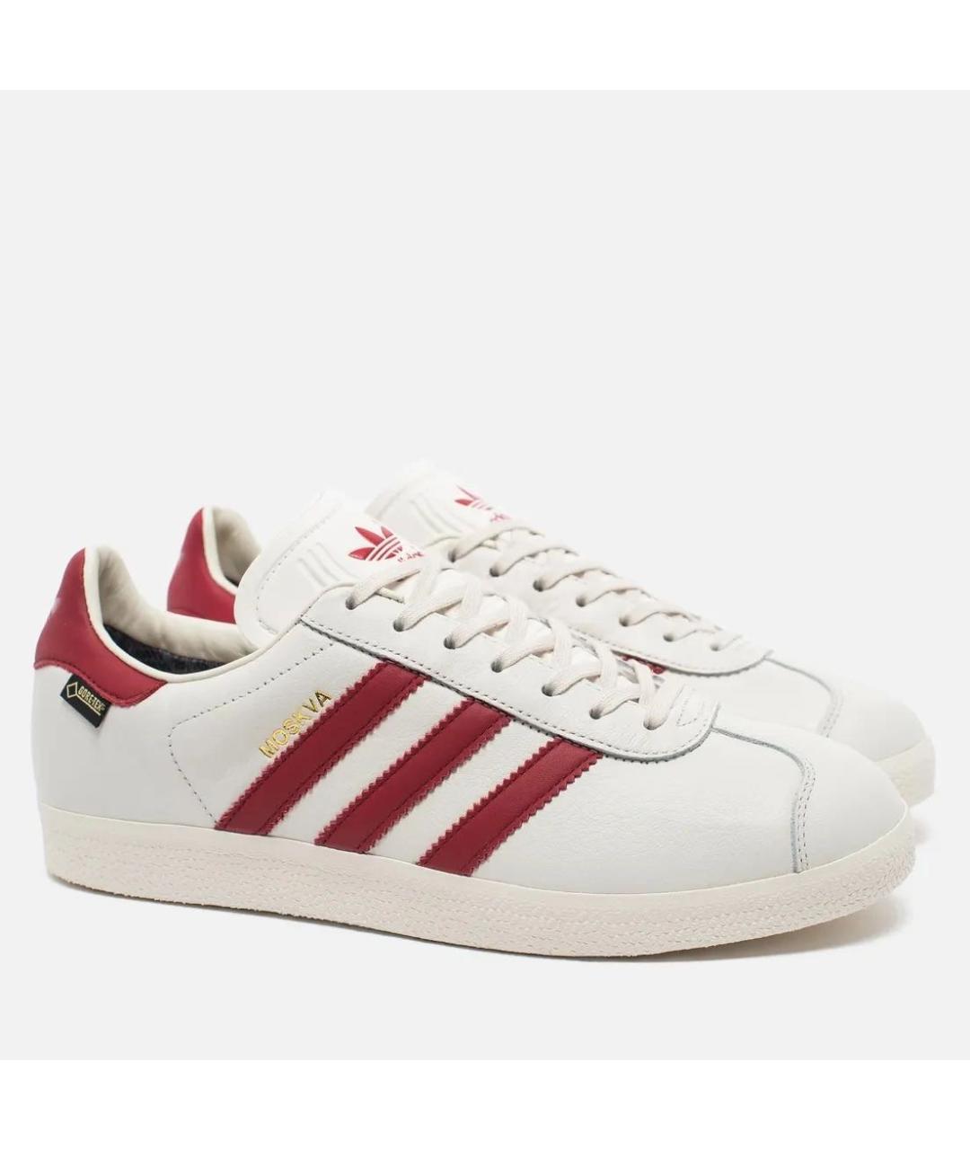 ADIDAS Белые кожаные низкие кроссовки / кеды, фото 2