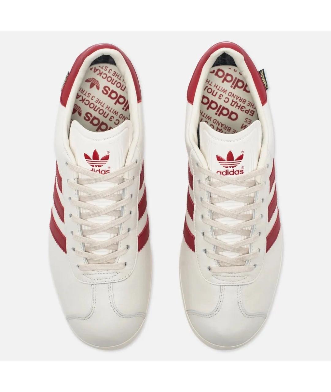 ADIDAS Белые кожаные низкие кроссовки / кеды, фото 3