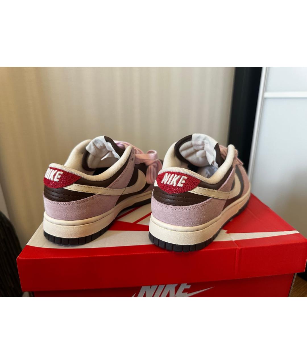 NIKE Розовые кожаные кроссовки, фото 4