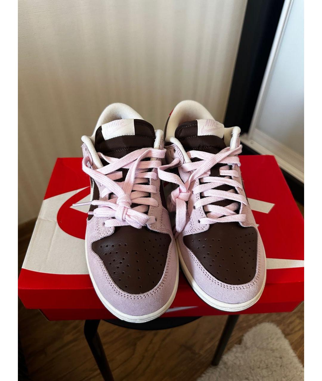 NIKE Розовые кожаные кроссовки, фото 2
