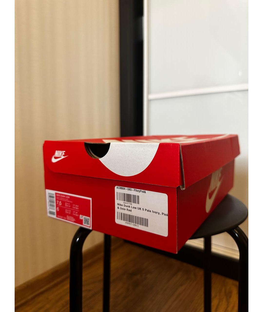 NIKE Розовые кожаные кроссовки, фото 7
