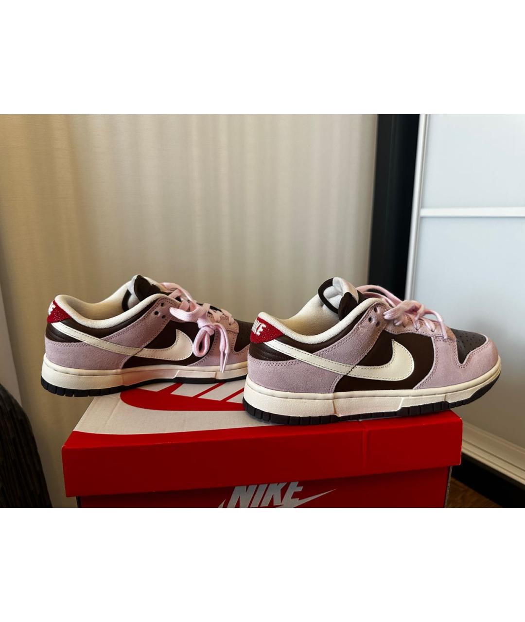 NIKE Розовые кожаные кроссовки, фото 9
