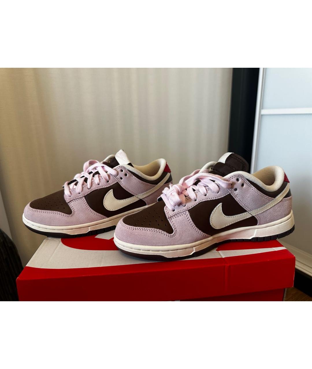 NIKE Розовые кожаные кроссовки, фото 8