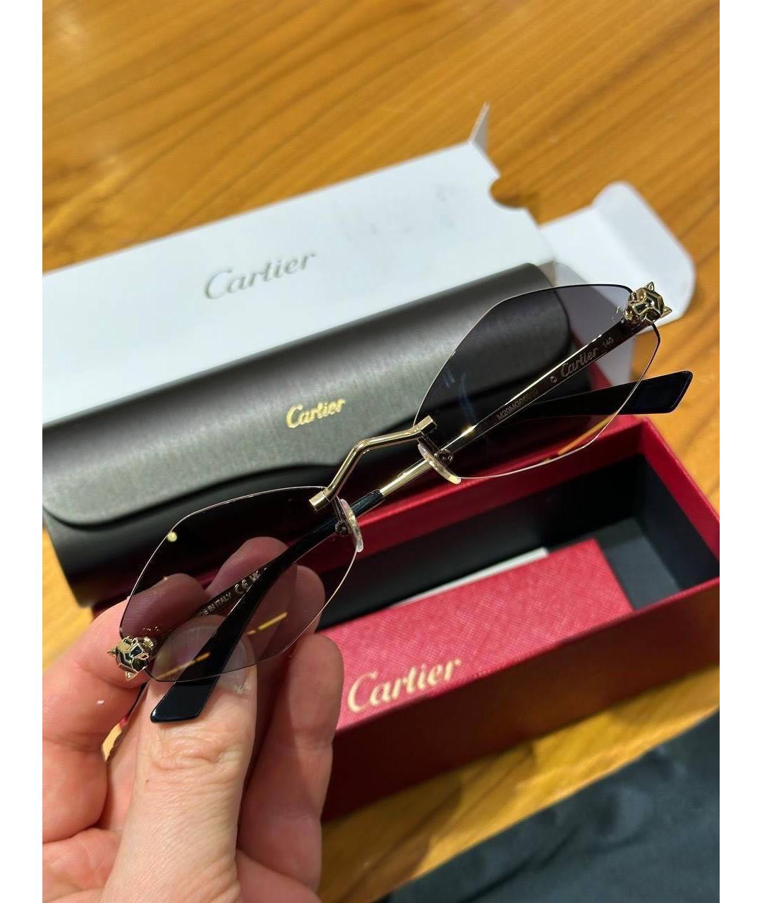 CARTIER Серые металлические солнцезащитные очки, фото 6