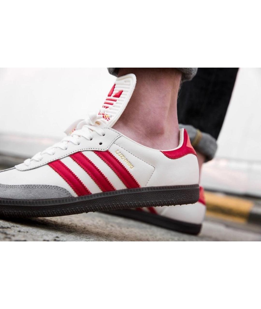 ADIDAS Бежевые кожаные низкие кроссовки / кеды, фото 7