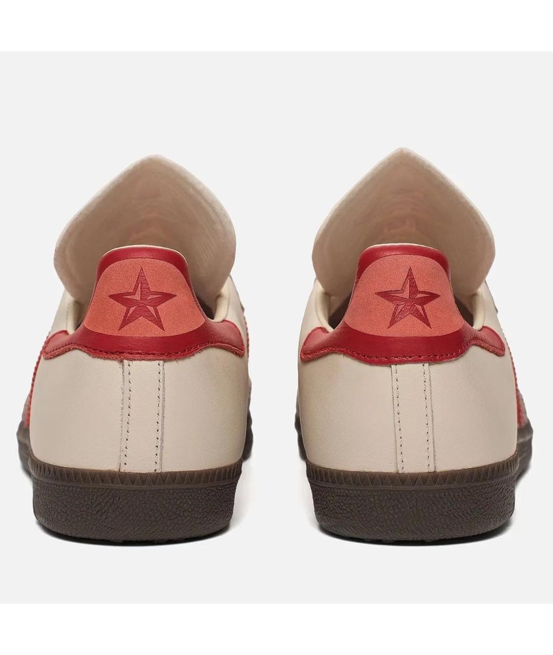 ADIDAS Бежевые кожаные низкие кроссовки / кеды, фото 4