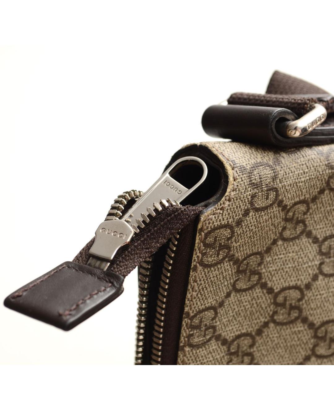 GUCCI Бежевая хлопковая сумка на плечо, фото 3