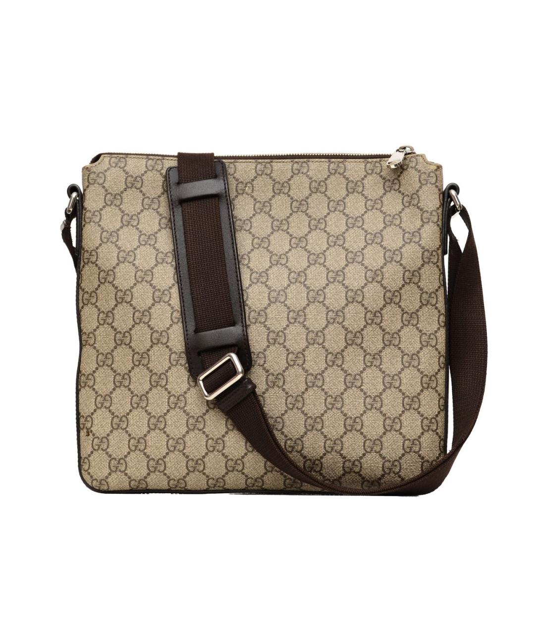 GUCCI Бежевая хлопковая сумка на плечо, фото 2