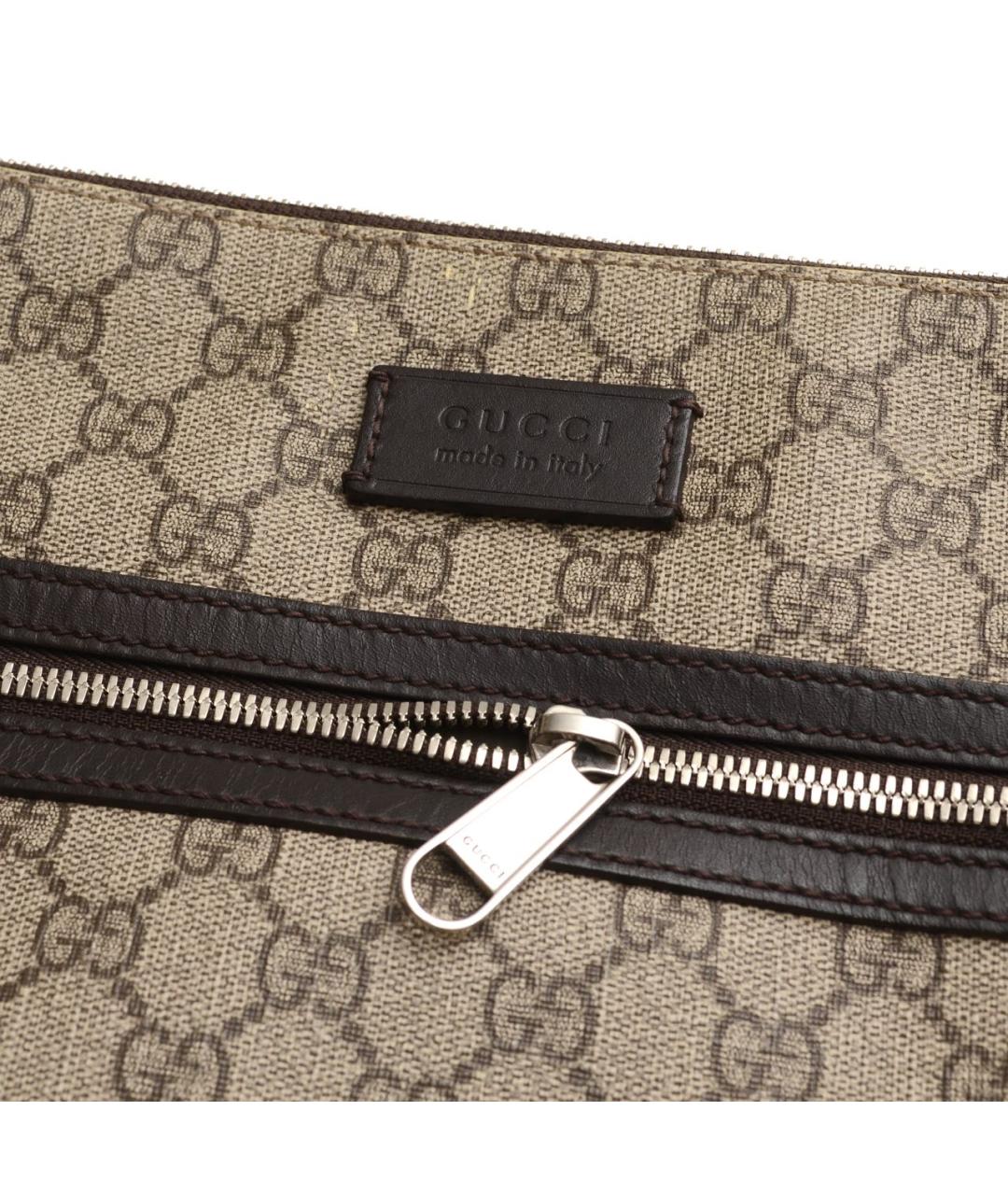 GUCCI Бежевая хлопковая сумка на плечо, фото 4