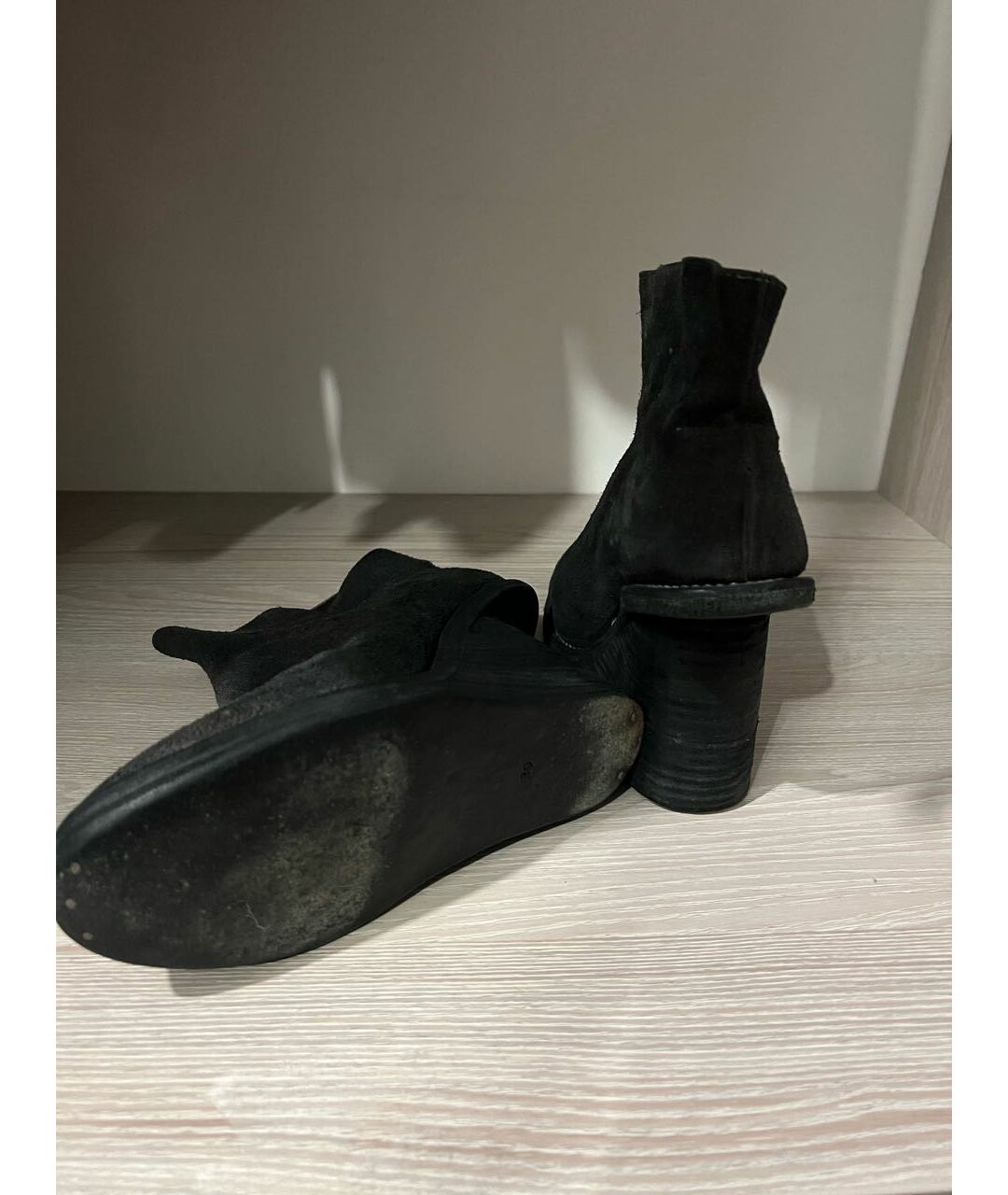 GUIDI Черные кожаные ботинки, фото 4