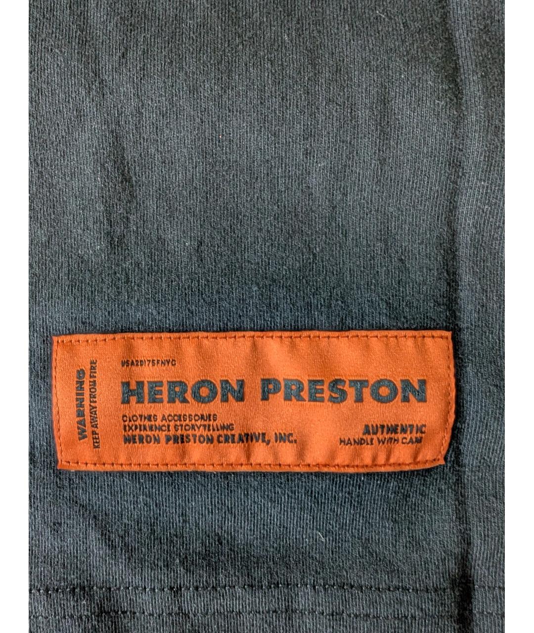 HERON PRESTON Черная хлопковая футболка, фото 6