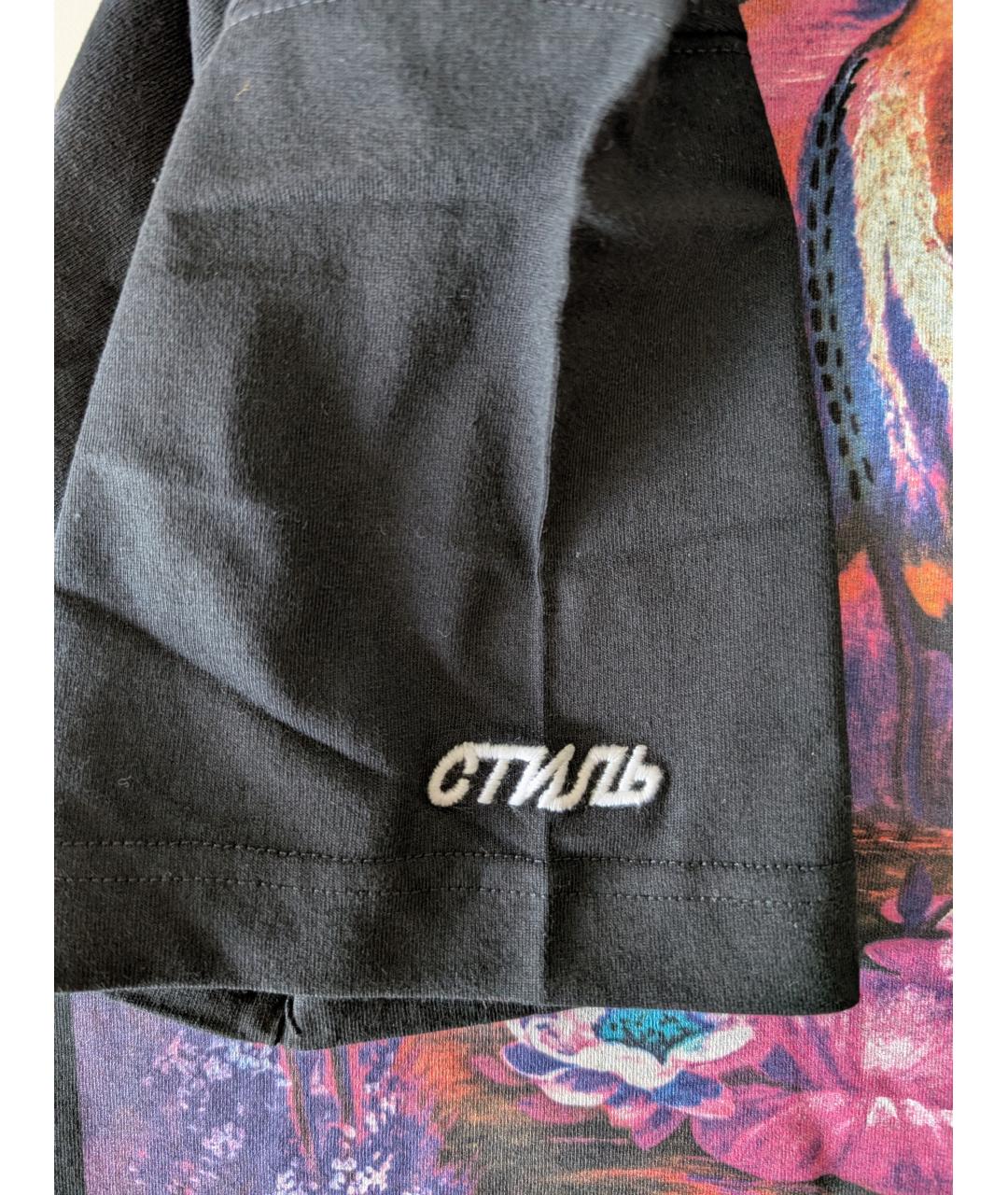 HERON PRESTON Черная хлопковая футболка, фото 5