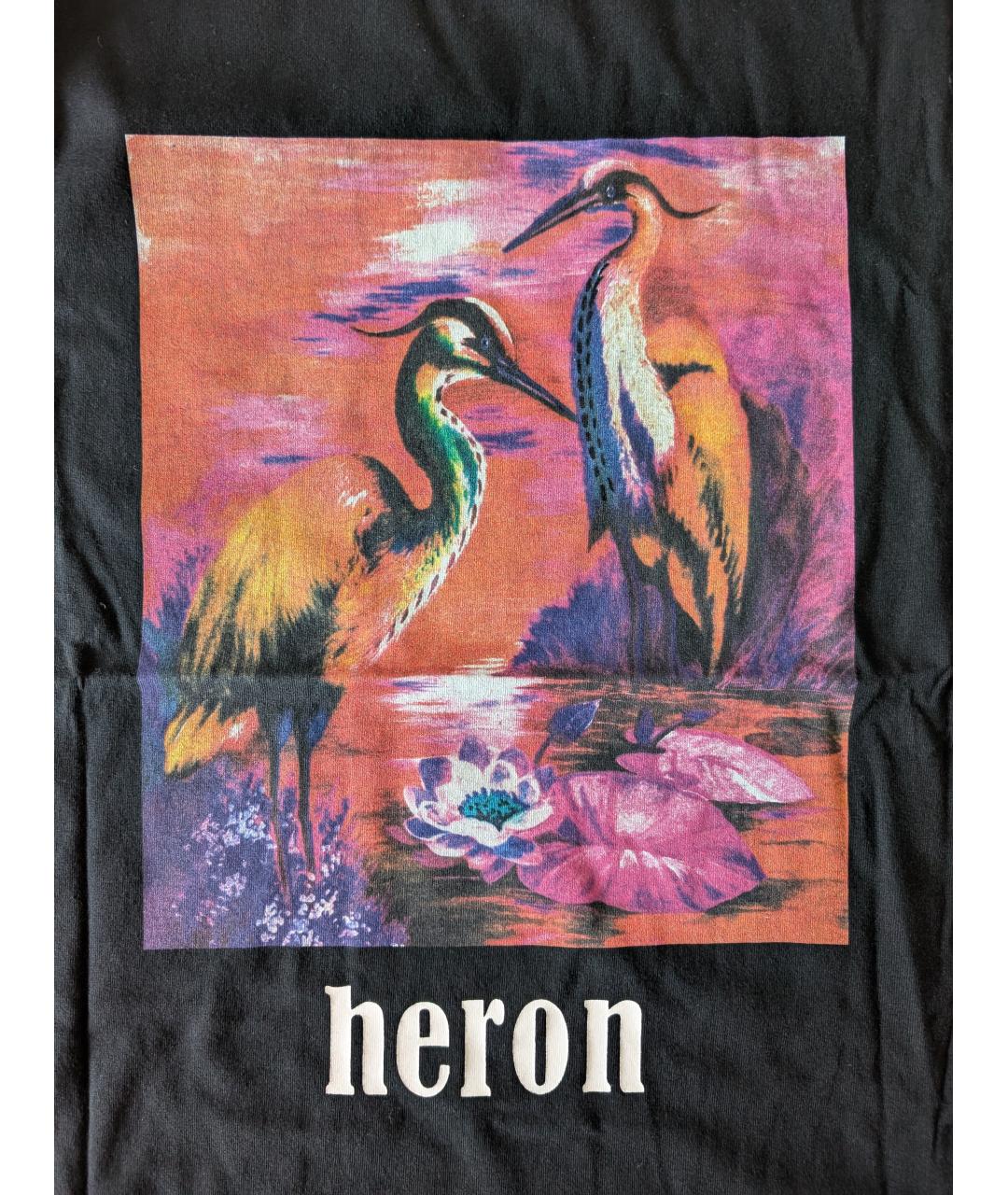 HERON PRESTON Черная хлопковая футболка, фото 4