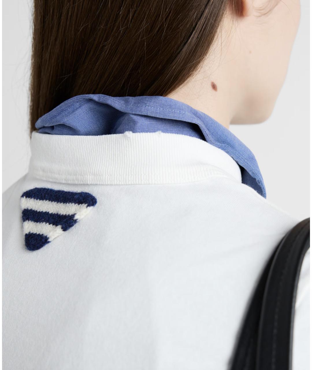 PRADA Белая хлопковая футболка, фото 3