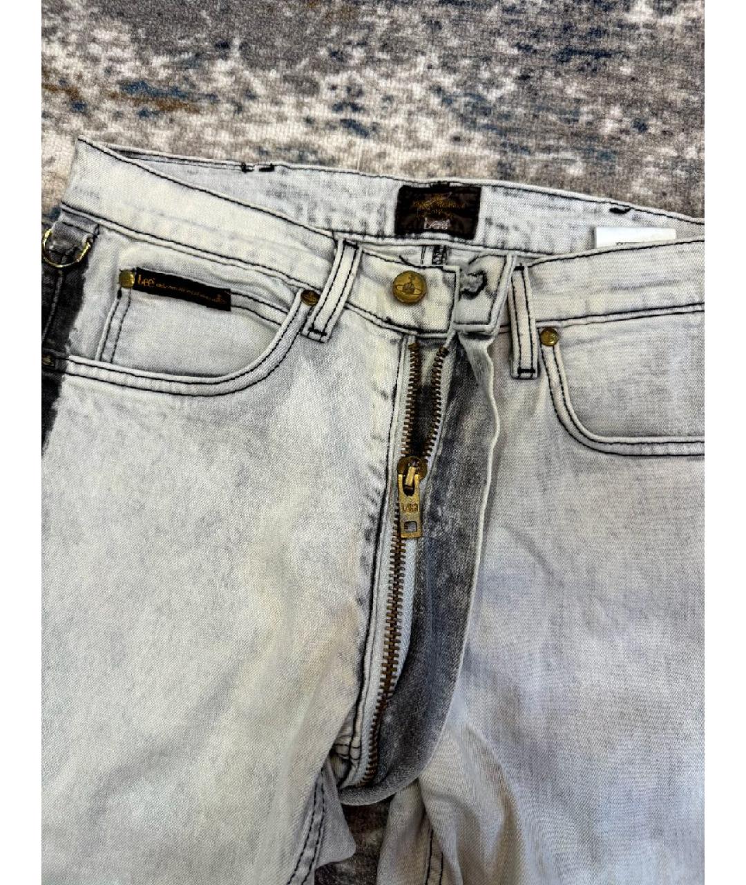 VIVIENNE WESTWOOD Серые хлопковые джинсы скинни, фото 3
