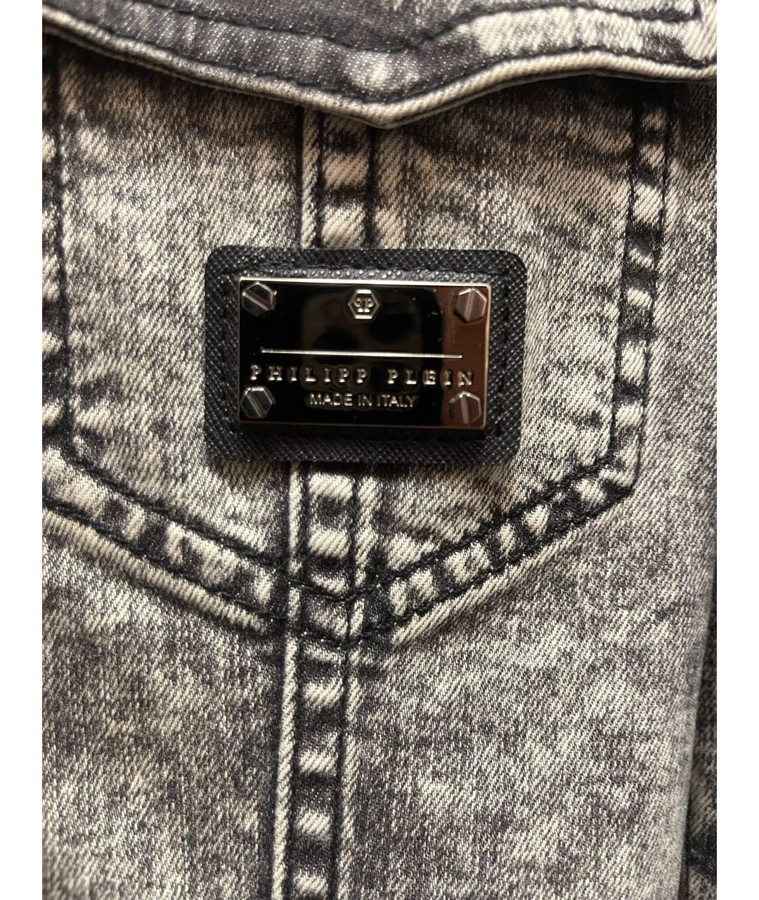 PHILIPP PLEIN Серая деним куртка, фото 3