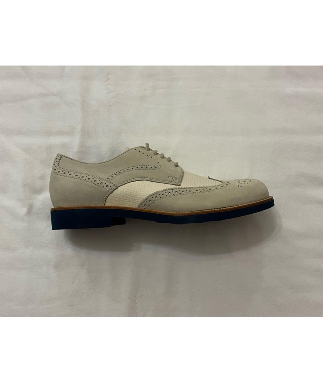 TOD'S Бежевые кожаные туфли, фото 5