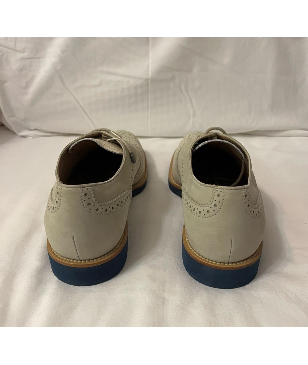 TOD'S Бежевые кожаные туфли, фото 4