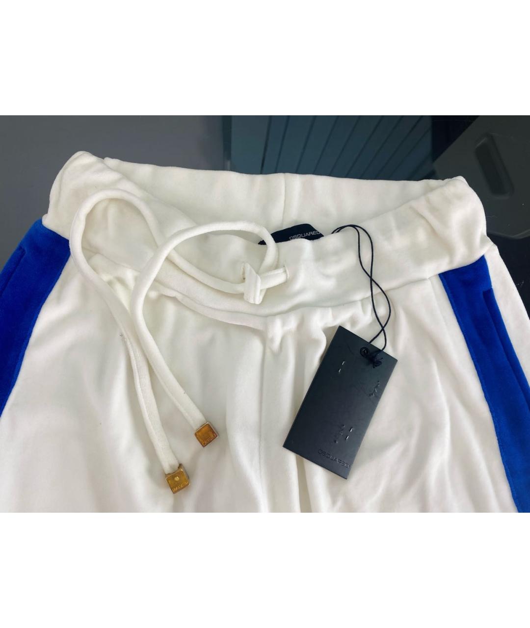 DSQUARED2 Белые хлопковые спортивные брюки и шорты, фото 3