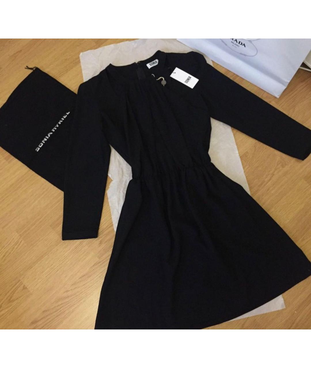 SONIA RYKIEL Черное полиэстеровое платье, фото 8