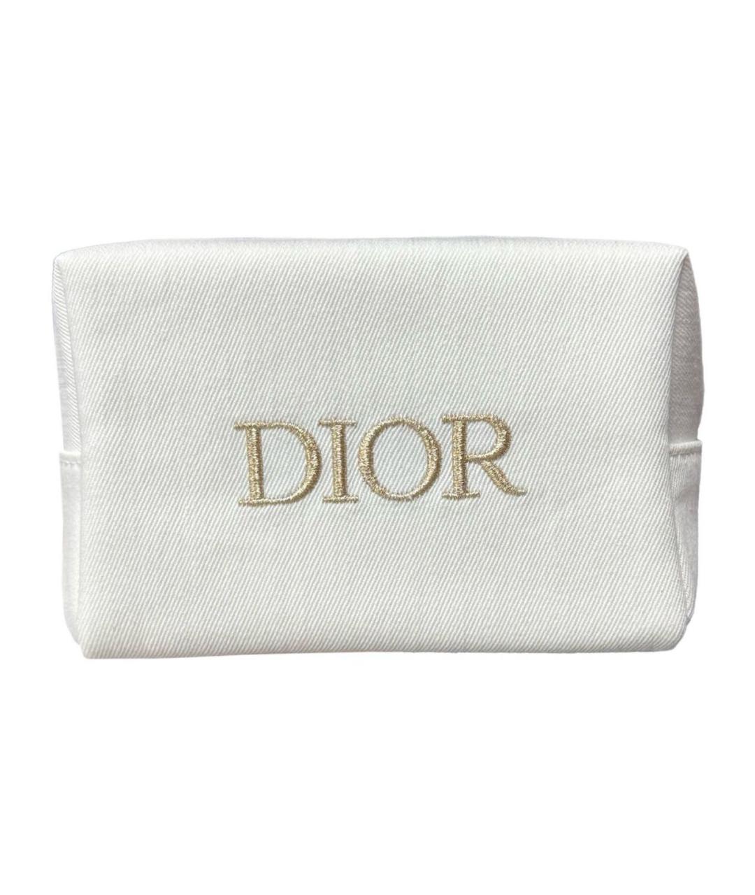 CHRISTIAN DIOR Белая тканевая косметичка, фото 1