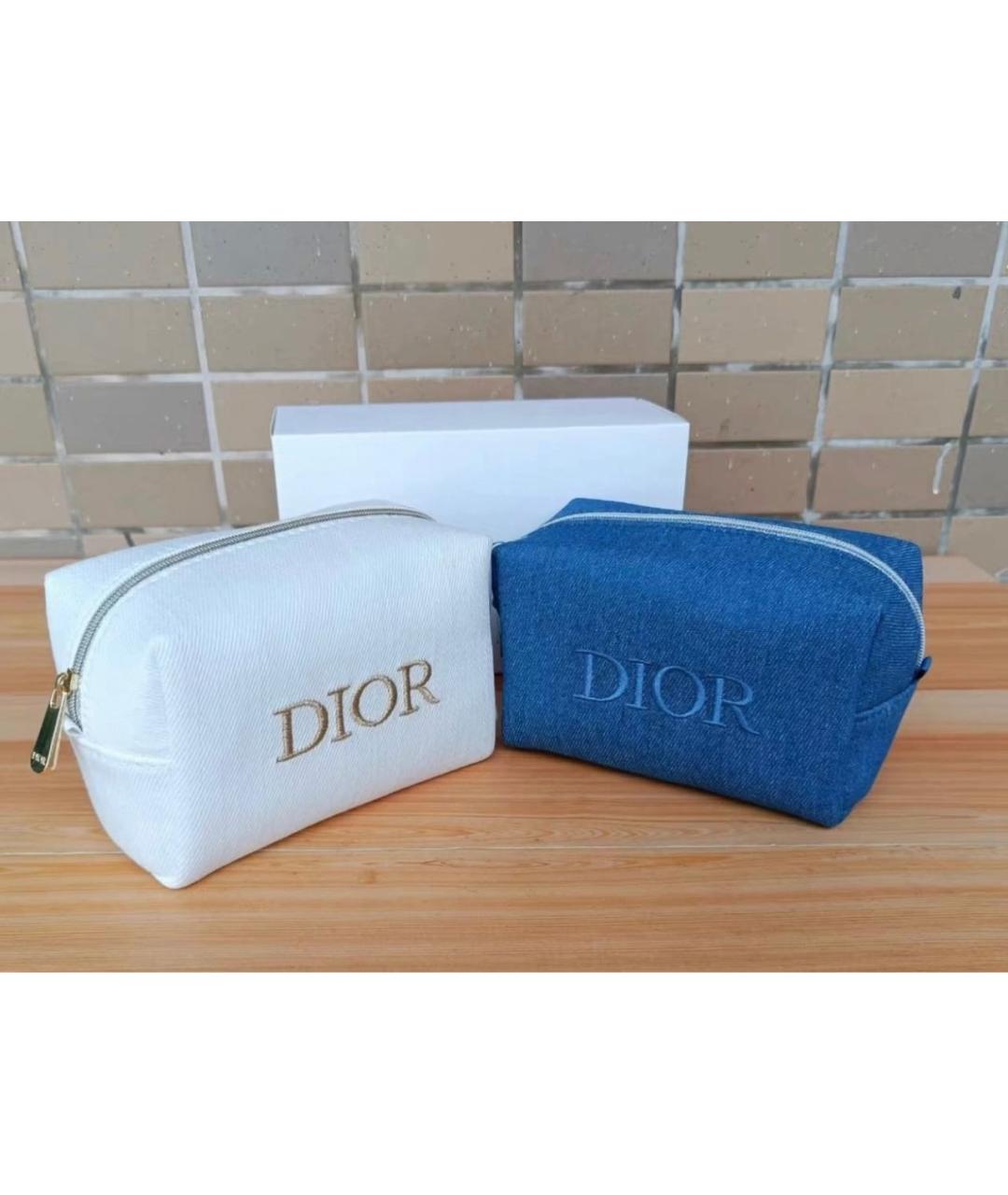 CHRISTIAN DIOR Белая тканевая косметичка, фото 4