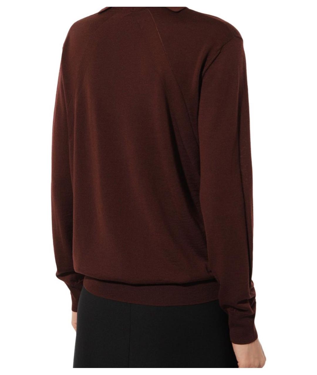 JIL SANDER Коричневая шерстяная водолазка, фото 3