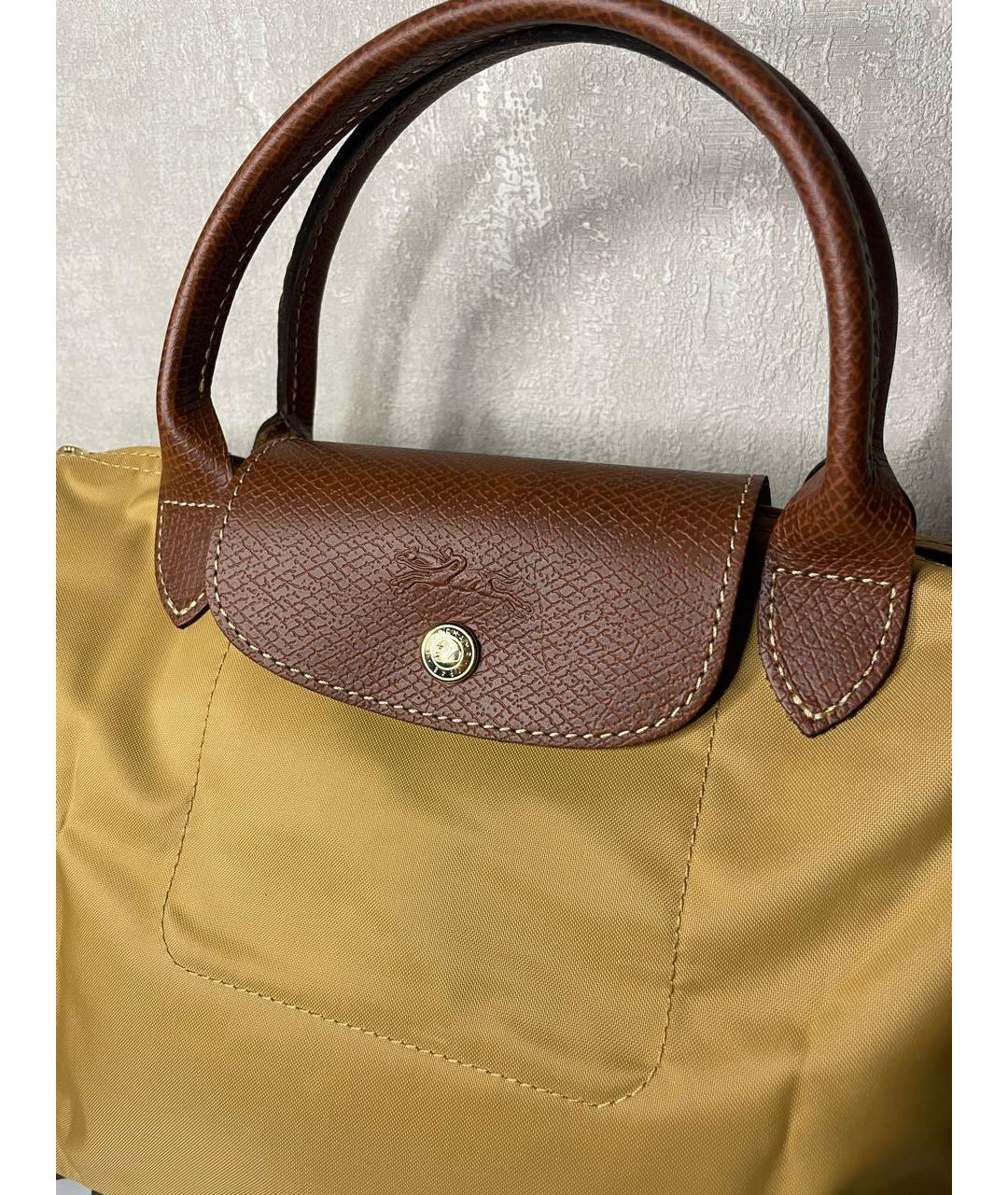 LONGCHAMP Горчичная сумка тоут, фото 2