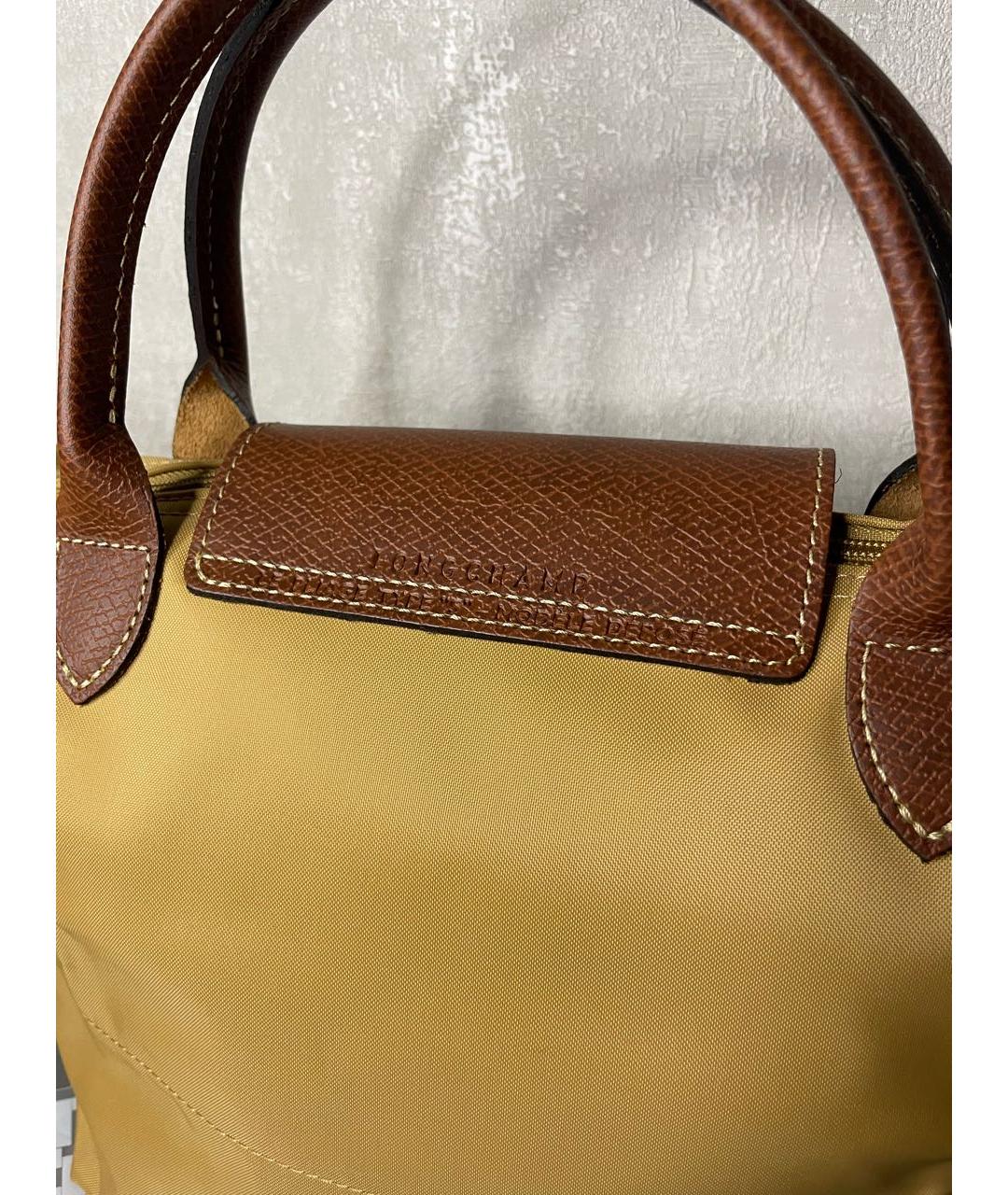 LONGCHAMP Горчичная сумка тоут, фото 4
