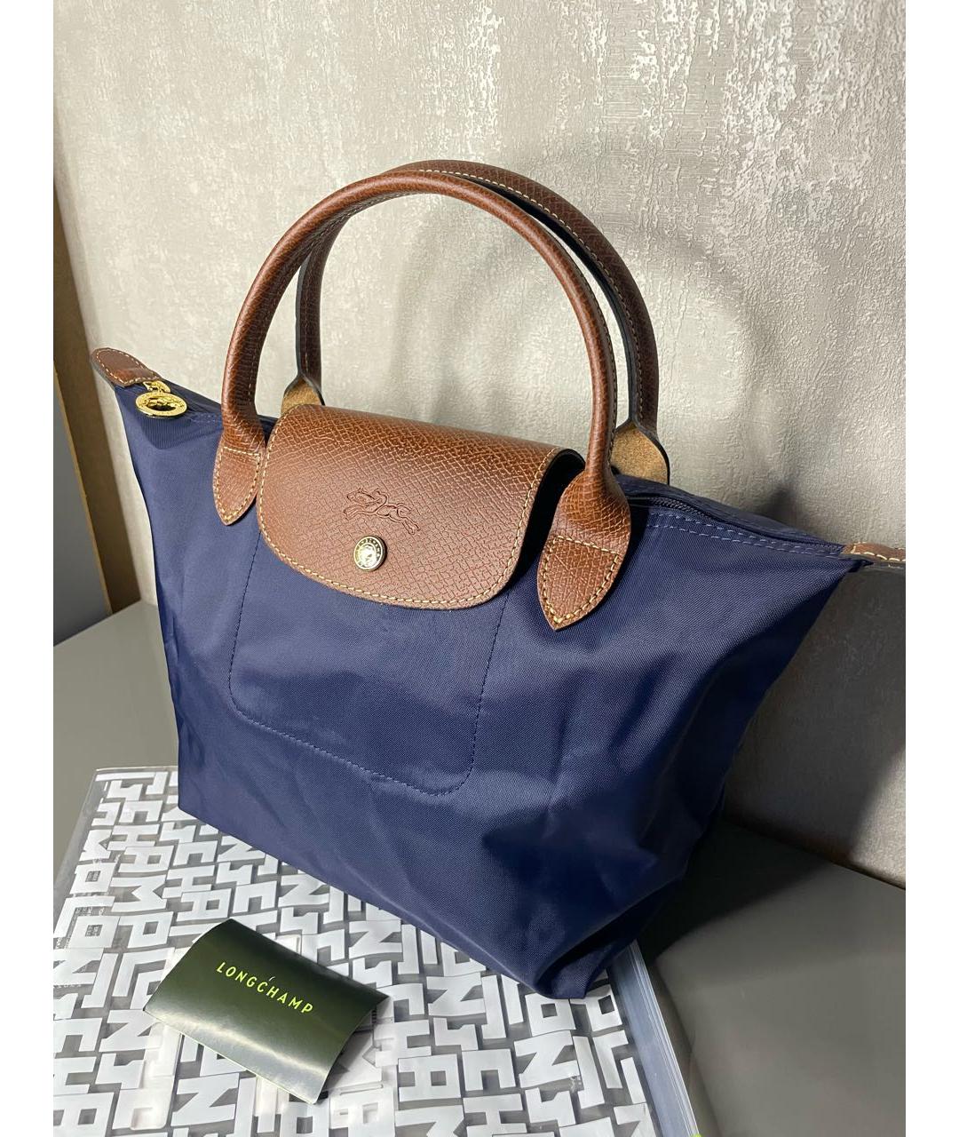 LONGCHAMP Синяя сумка тоут, фото 3