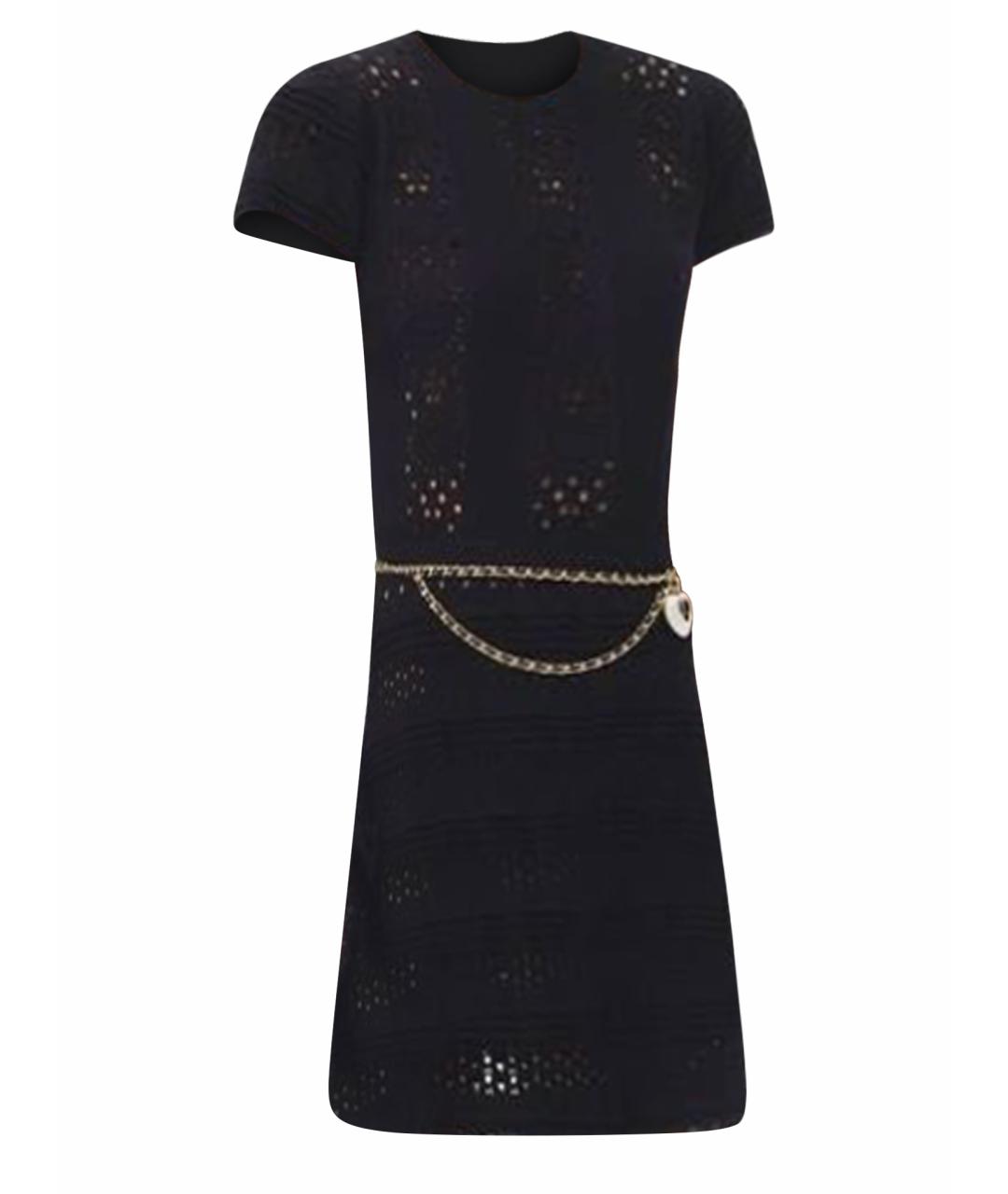 CHANEL Черное хлопковое коктейльное платье, фото 1