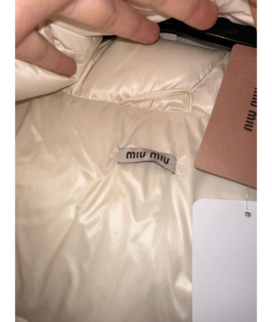 MIU MIU Бежевый пуховик, фото 8