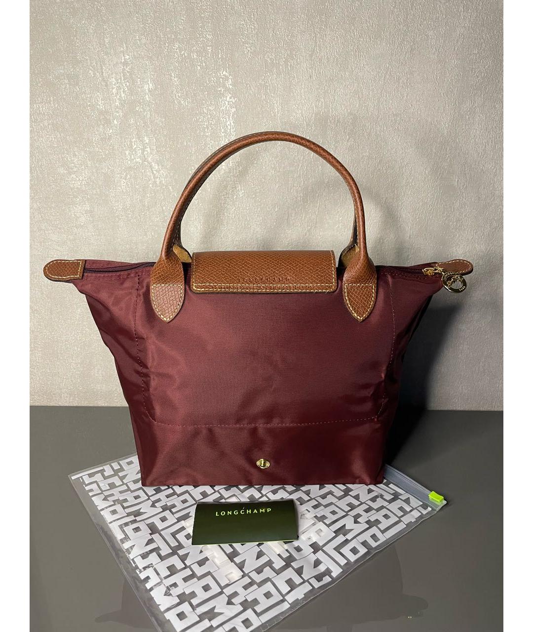 LONGCHAMP Бордовая сумка тоут, фото 5
