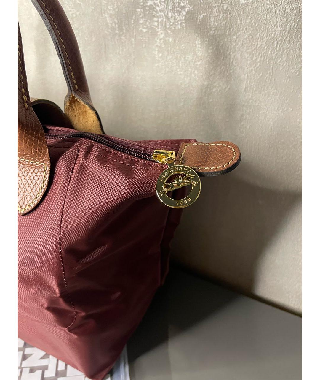 LONGCHAMP Бордовая сумка тоут, фото 4