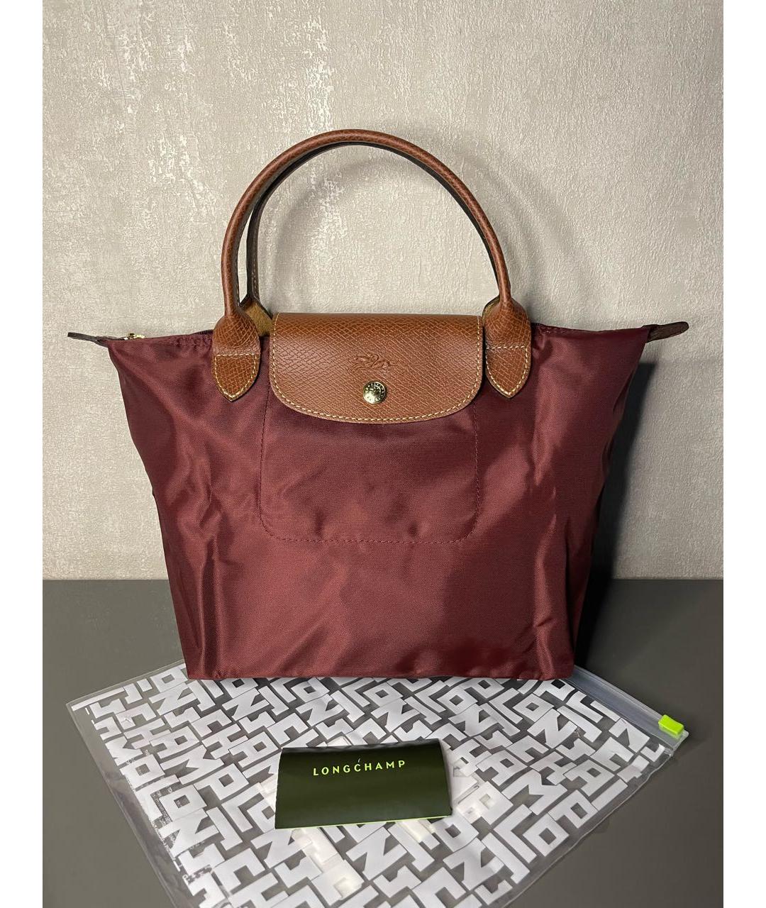 LONGCHAMP Бордовая сумка тоут, фото 6