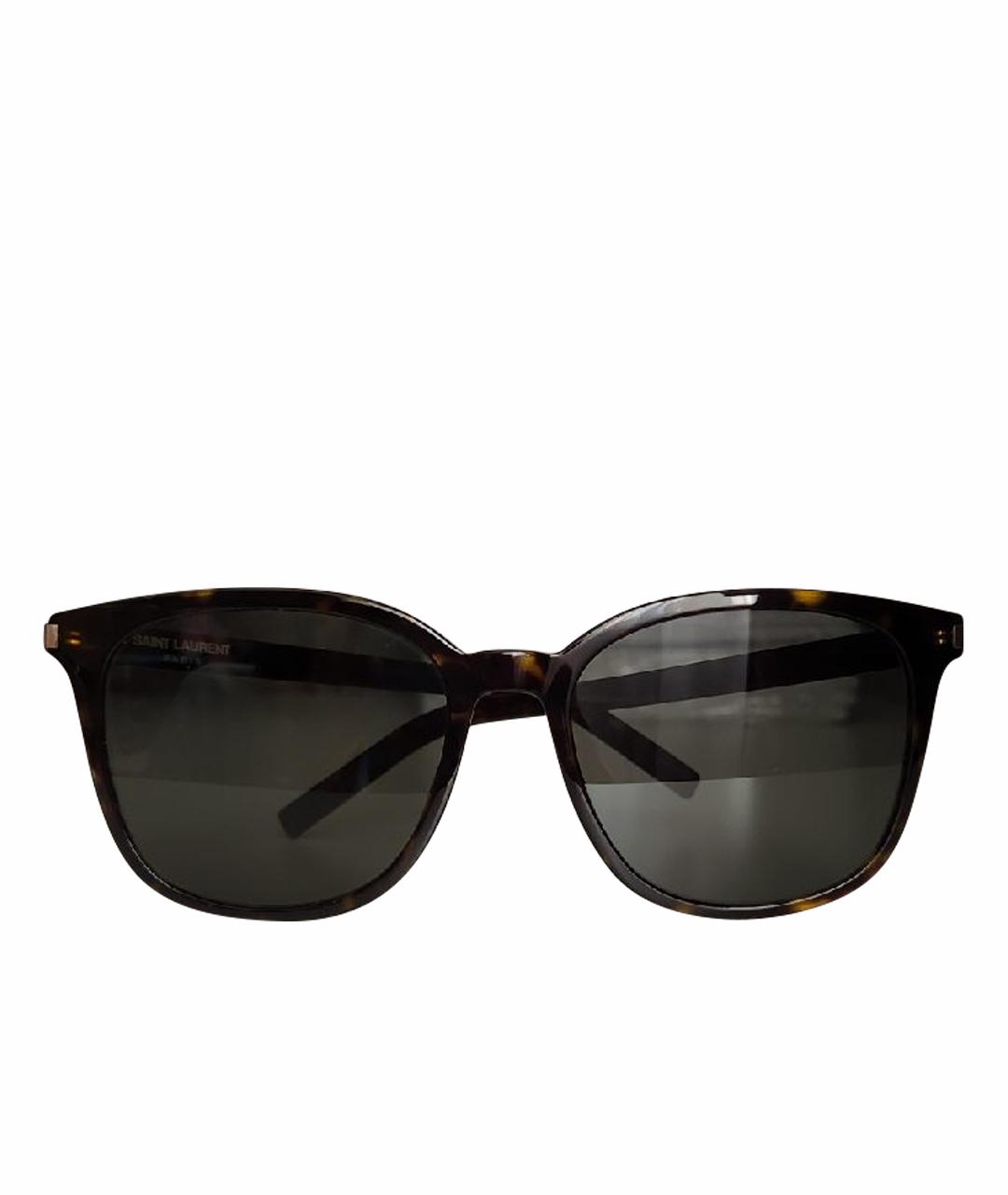 SAINT LAURENT Коричневые солнцезащитные очки, фото 1