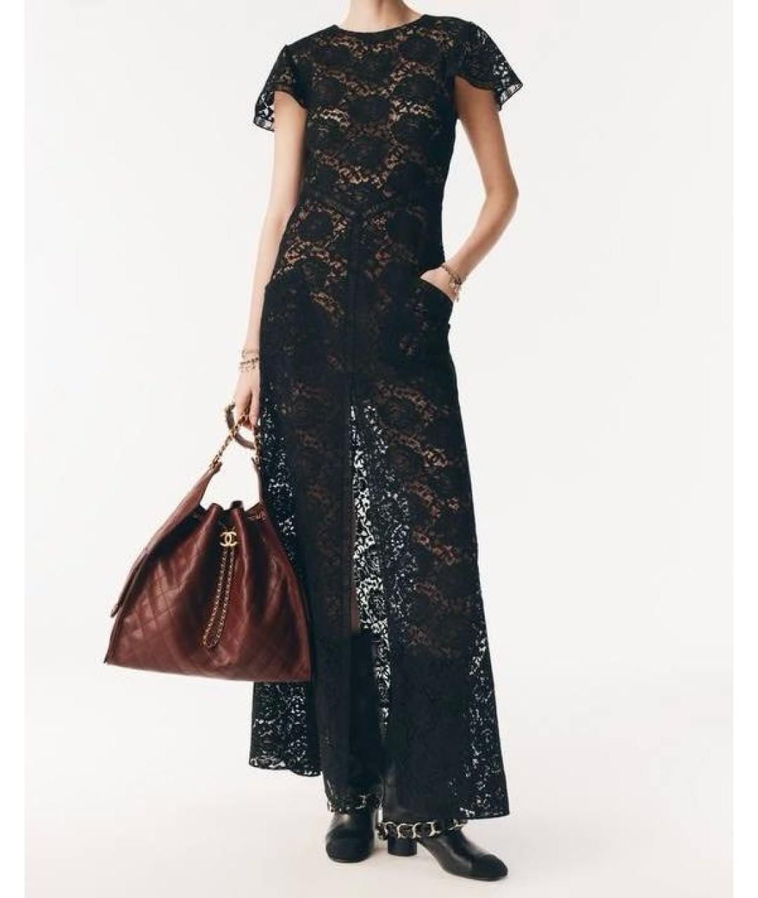 CHANEL Черное кружевное платье, фото 2