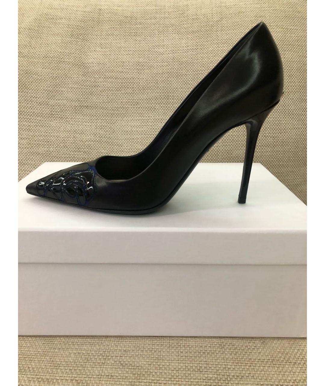CHRISTIAN DIOR Черные кожаные туфли, фото 5