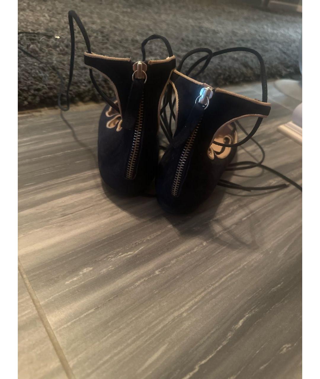 WEEKEND MAX MARA Синие замшевые балетки, фото 3